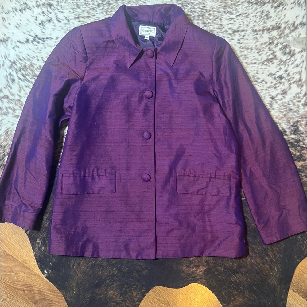 Silk-Blend Purple Women’s Jacket